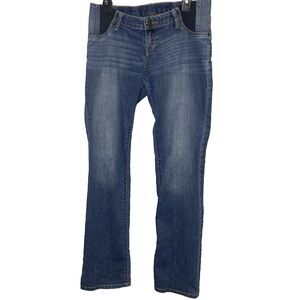 Isabel Maternity Bootcut Jeans Stretch Panel Low Rise Denim Womens Size 6 Blue